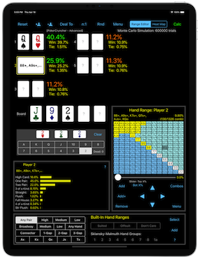 PokerCruncher-Advanced-iPad - Basic Calculation