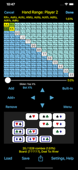 PokerCruncher - Hand Combos (Weights): AKo