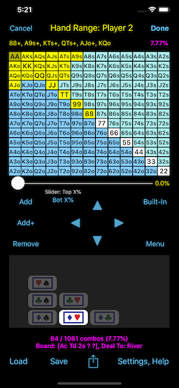 PokerCruncher - View Card Removal Effect - ON