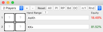 PokerCruncher-Mac - Enter Player As Hand Range