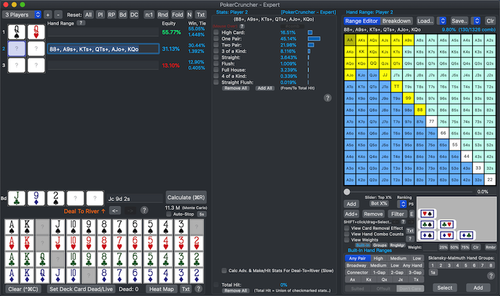 PokerCruncher-Mac - Dark-Appearance Mode (macOS Mojave 10.14+)