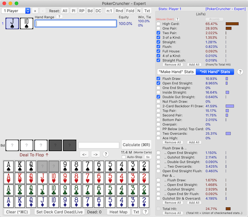 PokerCruncher-Mac - Customizable "Total Hit" Stat